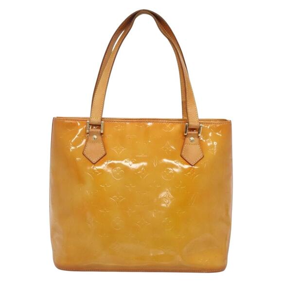 LOUIS VUITTON Monogram Vernis Houston Hand Bag Beige M91004 - Picture 3 of 12